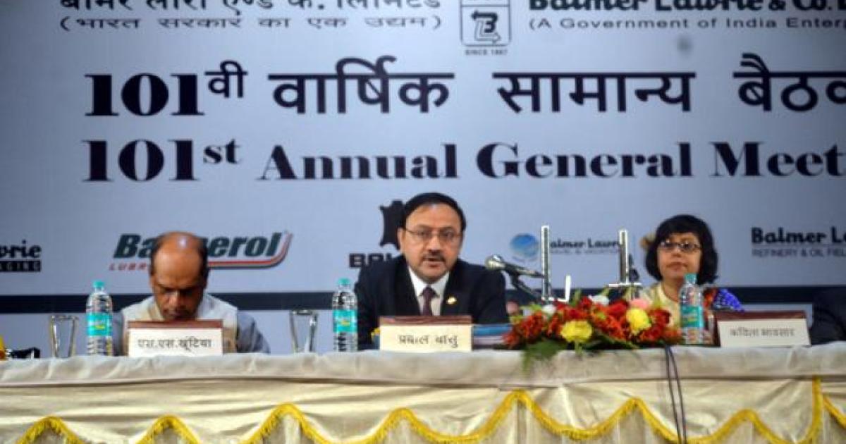 The 101st Annual General Meeting of Balmer Lawrie Press Releases BL CMS